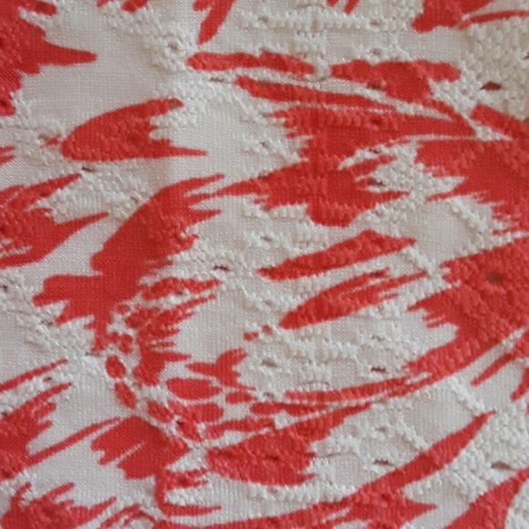 NWT Womens Sz S Pink Tropical Print Fairy Crochett Beachy Square Neck Top - Picture 7 of 10